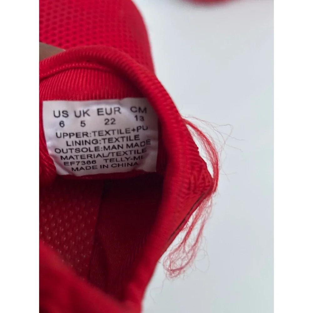 Reebok Toddler Sneakers Red Mesh Lace-Up Size 6 Athletic Shoes